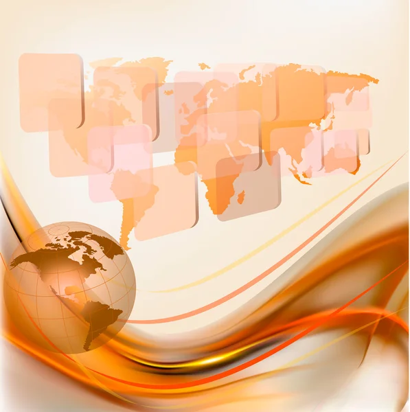Zakelijke elegante abstracte achtergrond met globe vectorillustratie — Stockvector