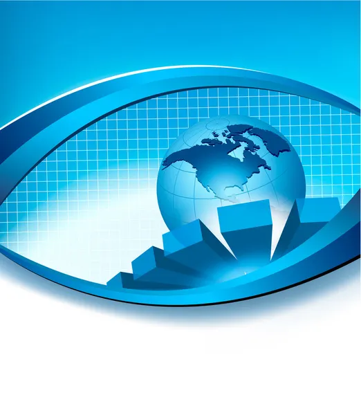 Business eleganten abstrakten Hintergrund mit Globus. Vektorillustration — Stockvektor