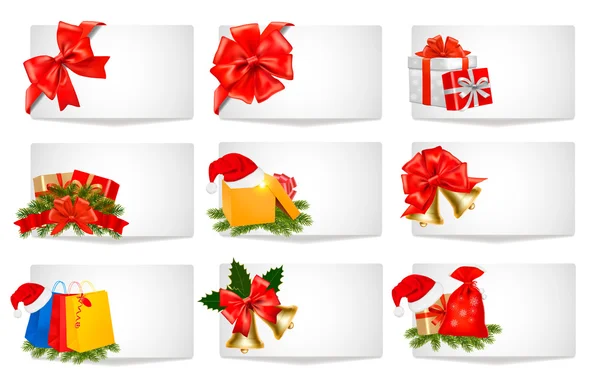 Set van winter christmas banners. vectorillustratie. — Stockvector