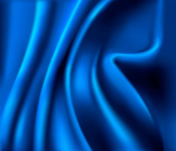Blauer Satinhintergrund. Vektorillusion. — Stockvektor