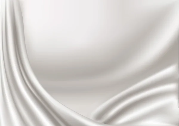Elegante textura de seda blanca. Ilustración vectorial . — Vector de stock