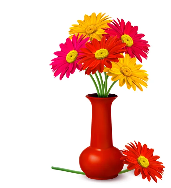 Färsk våren färg blommor vektor illustration — Stock vektor