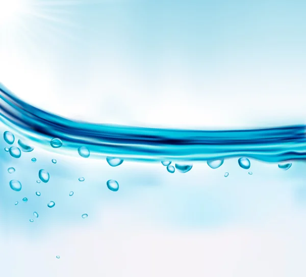 Blaues Wasser Hintergrund Vektor Illustration — Stockvektor