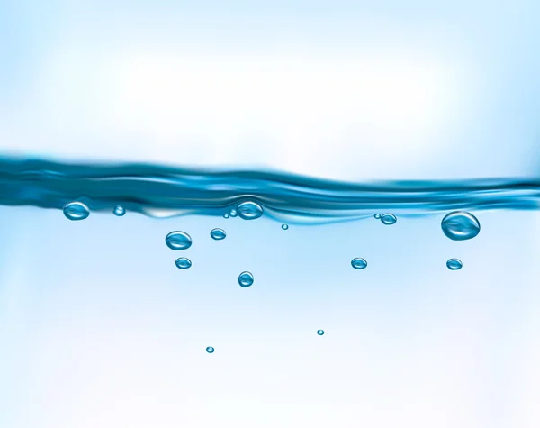 Fond avec de l'eau bleue et du papier déchiré Illustration vectorielle — Image vectorielle