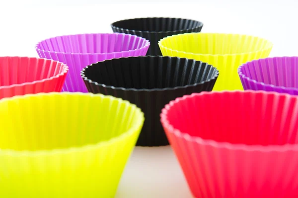 stock image Coloured muffin cups