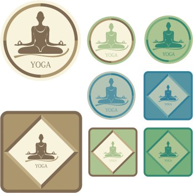 Yoga - Labels clipart