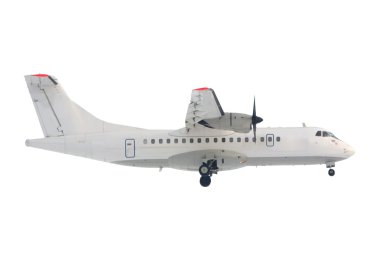 ATR-42 regional airplane at landing clipart