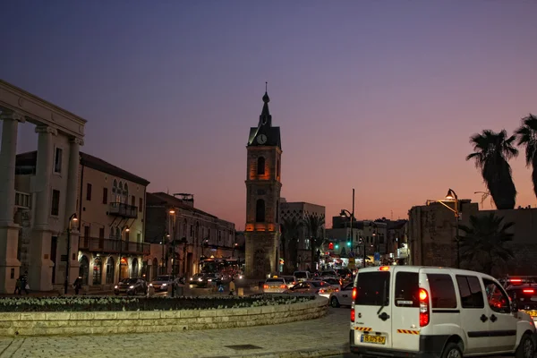 Jaffa şehir, tel aviv gece, İsrail'in sokak — Stok fotoğraf