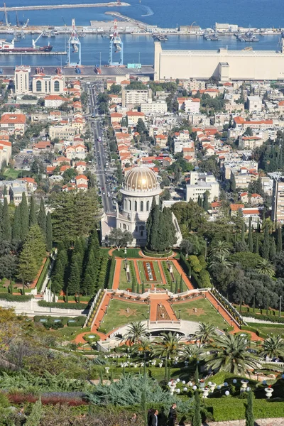 Bahai trädgårdar i Haifa, Israel — Stockfoto