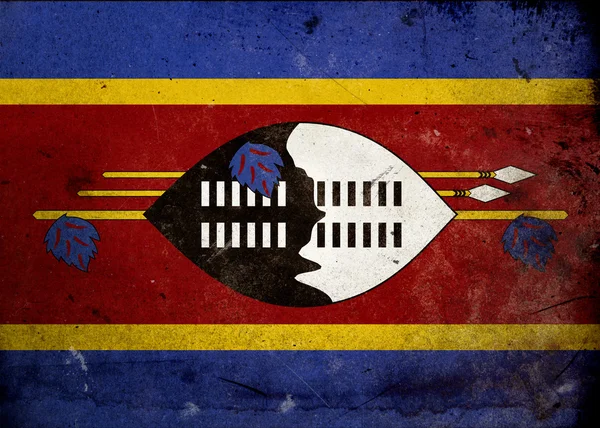 Bandera Grunge Swazilandia — Foto de Stock