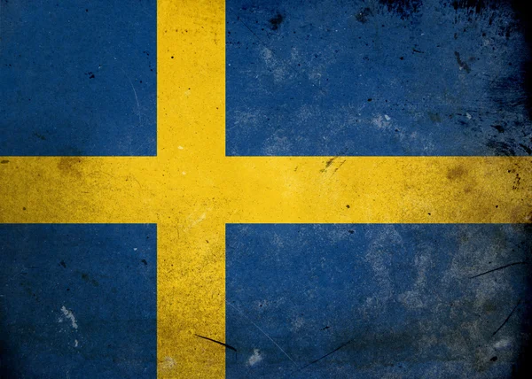 Гранж прапор Швеції — стокове фото
