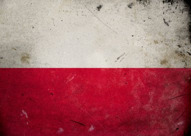 Grunge Flag Poland clipart