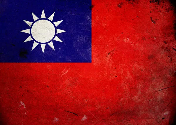 Grunge vlajka Tchaj-wan — Stock fotografie