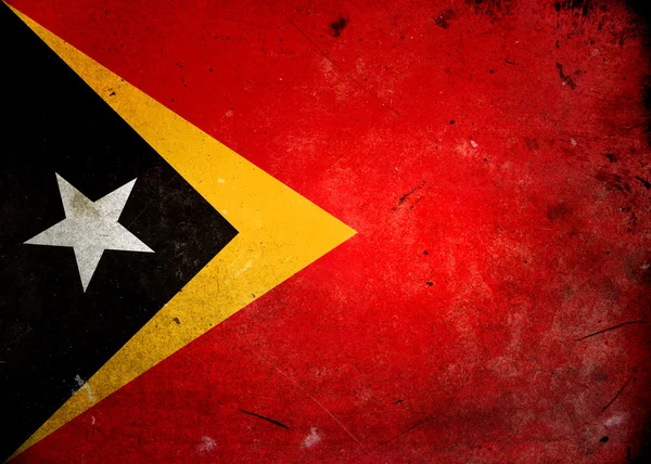 Bandera Grunge Timor Lesta — Foto de Stock