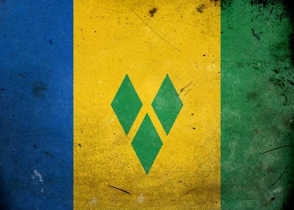 Grunge flagga saint vincent och Grenadinerna — Stockfoto