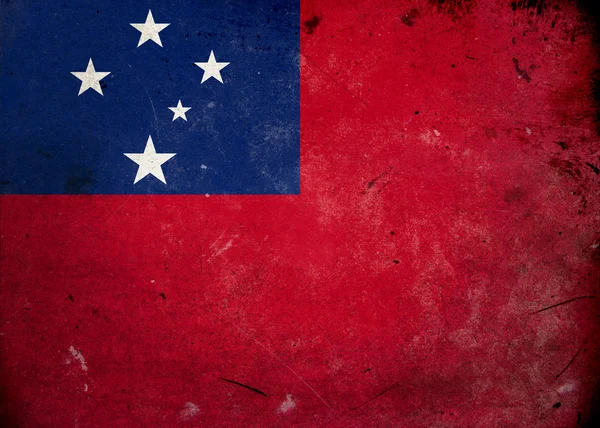 Bandeira Grunge Samoa — Fotografia de Stock