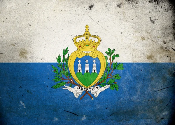 Bandeira Grunge San Marino — Fotografia de Stock