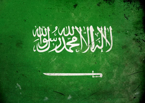 Grunge Flagge saudi arabien — Stockfoto