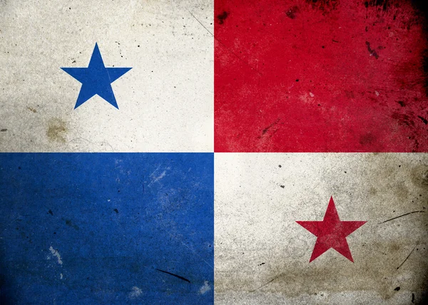 Bandeira do grunge Panamá — Fotografia de Stock