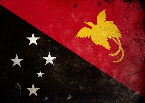 Bandera Grunge Papua Nueva Guinea — Foto de Stock