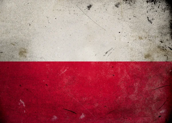 Grunge Polonya bayrağı — Stok fotoğraf