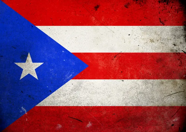 Bandiera Grunge Porto Rico — Foto Stock