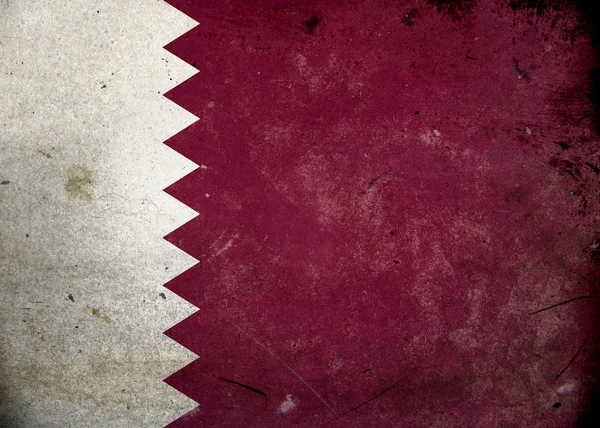 Grunge zászló Katar — Stock Fotó