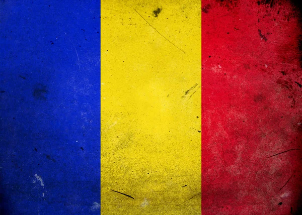 Grunge zászló Románia — Stock Fotó
