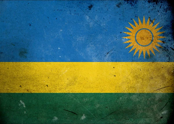 Bandera Grunge Ruanda —  Fotos de Stock