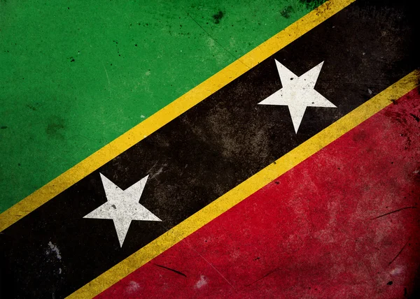 Bandeira Grunge São Cristóvão e Nevis — Fotografia de Stock