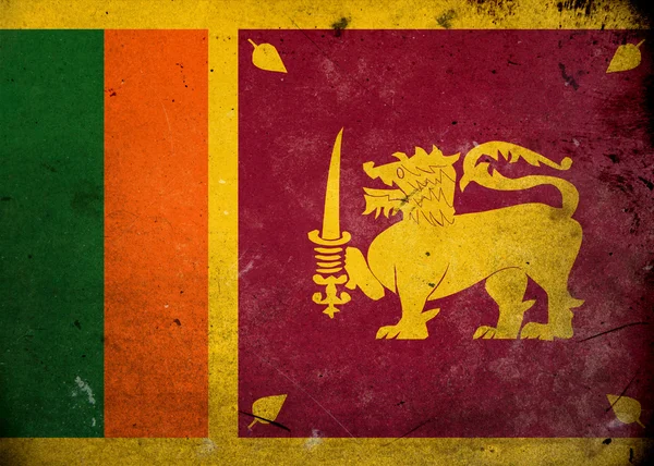 Grunge vlajka Srí lanka — Stock fotografie