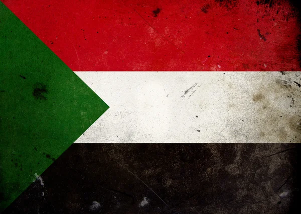 Bandiera Grunge Sudan — Foto Stock