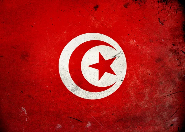 Grunge zászló Tunézia — Stock Fotó