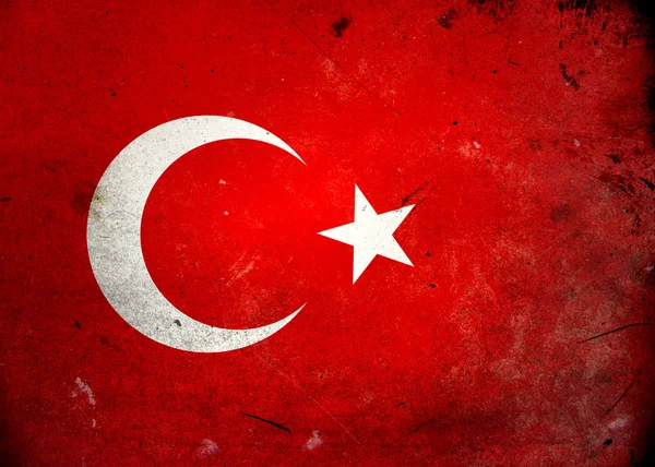Grunge 国旗土耳其 — 图库照片