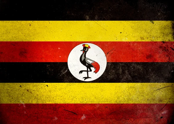 Grunge vlajka Ugandy — Stock fotografie