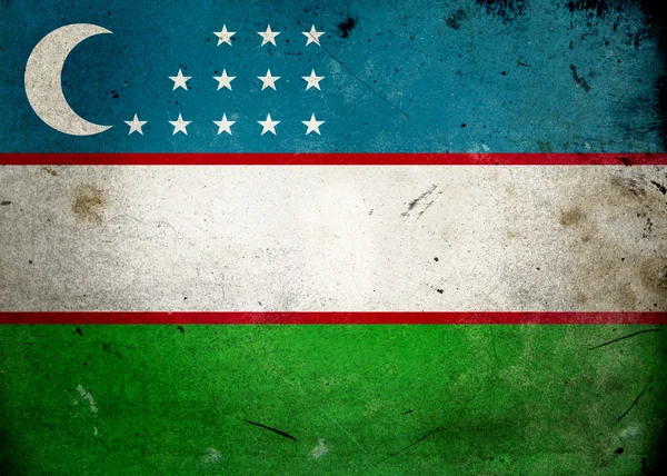 Bandiera Grunge Uzbekistan — Foto Stock
