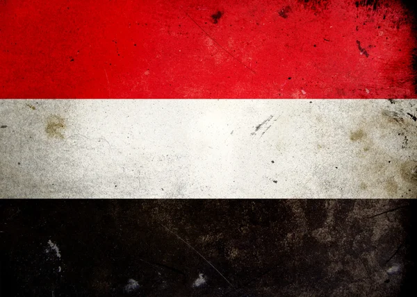 Grunge 国旗也门 — 图库照片