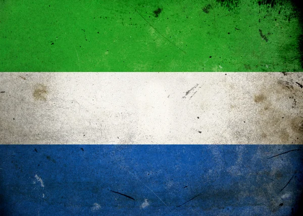 Bandeira Grunge Serra Leoa — Fotografia de Stock