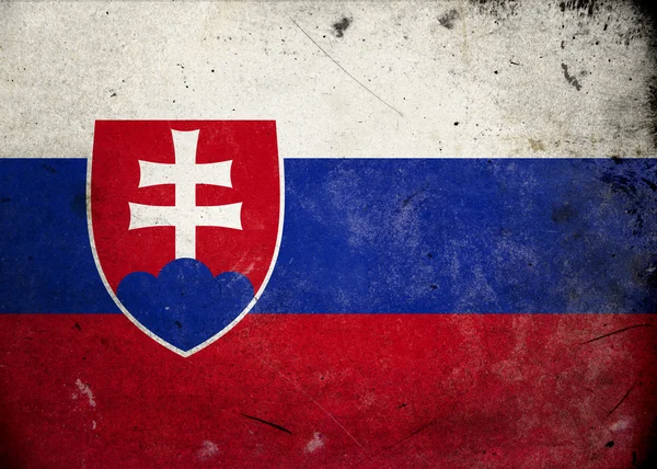 Grunge Slovakya bayrağı — Stok fotoğraf