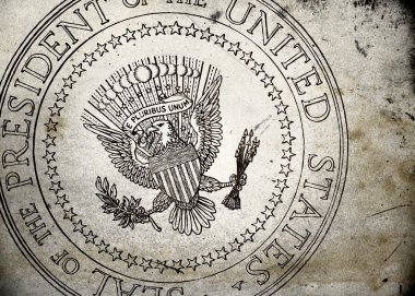 Grunge Presidential Seal of the USA clipart