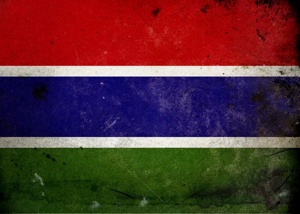 Bandeira de Grunge de Gâmbia — Fotografia de Stock