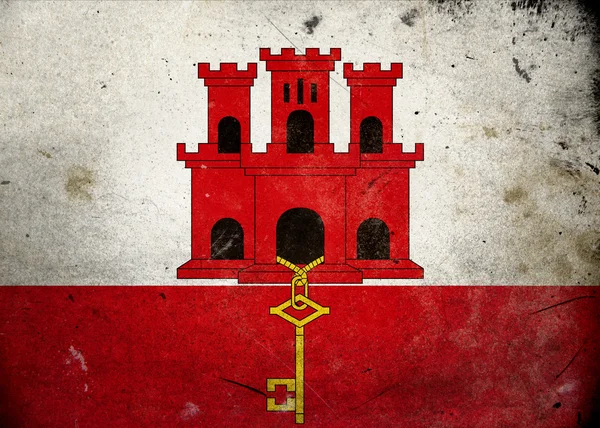Grunge Flag of Gibraltar — Stock Photo, Image