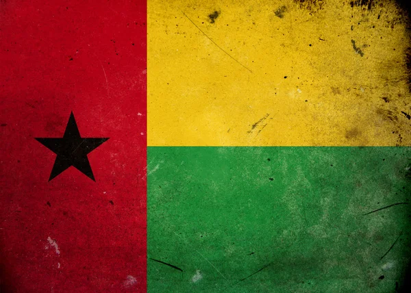 Bandera Grunge de Guinea Bissau — Foto de Stock