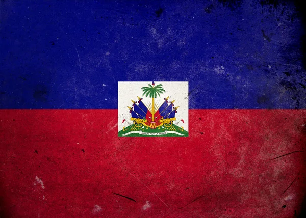 Grunge vlag van Haïti — Stockfoto