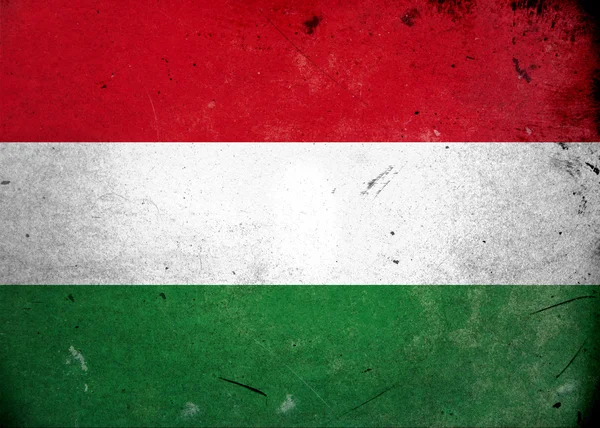 Гранжевий прапор Угорщини — стокове фото