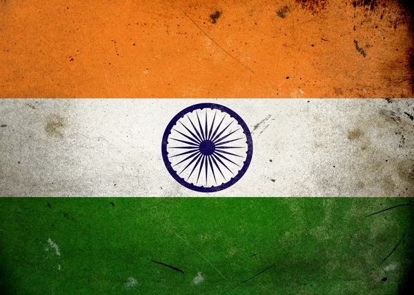 Grunge drapeau de l'Inde — Photo