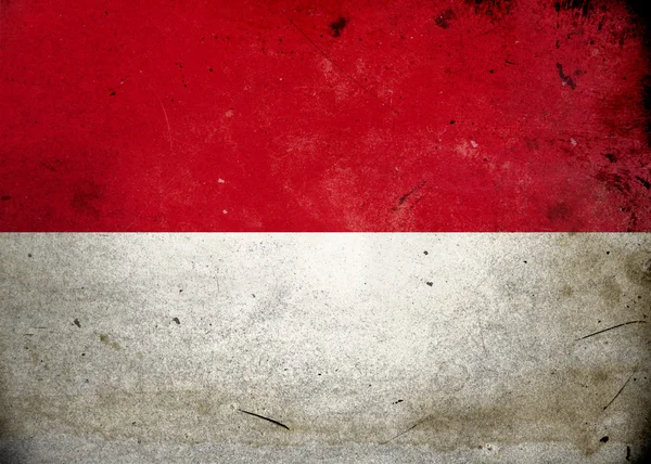 Grunge flagga Indonesien — Stockfoto