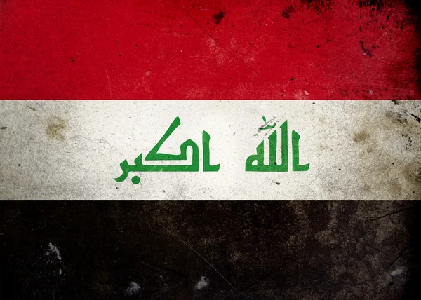 Grunge vlag van Irak — Stockfoto