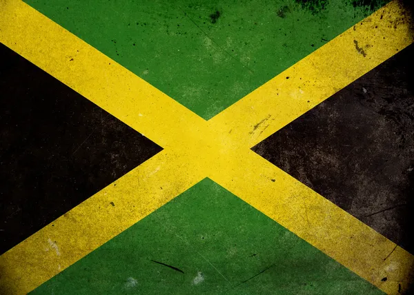 Bandera grunge de jamaica — Foto de Stock