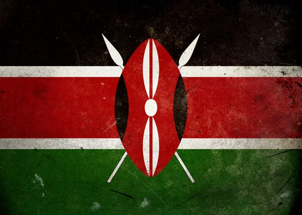 Keňská vlajka grunge — Stock fotografie